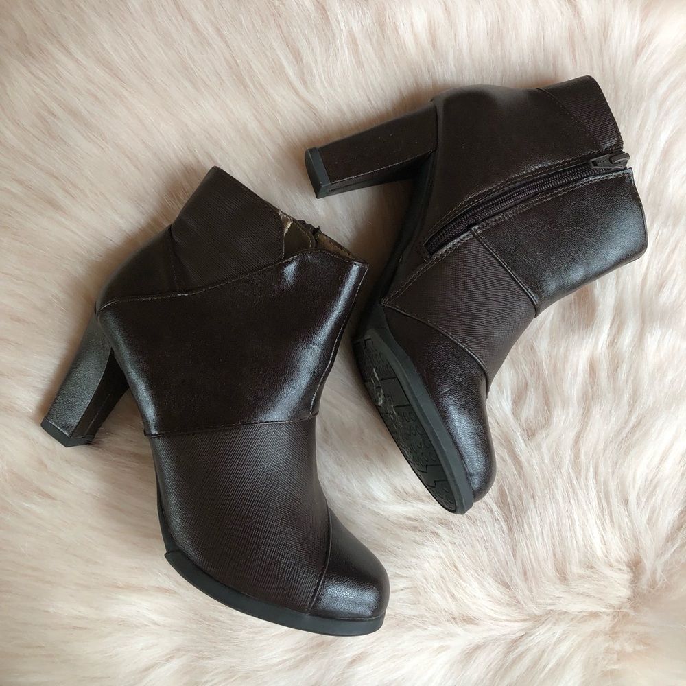 Life Stride Faux Leather Heeled Booties